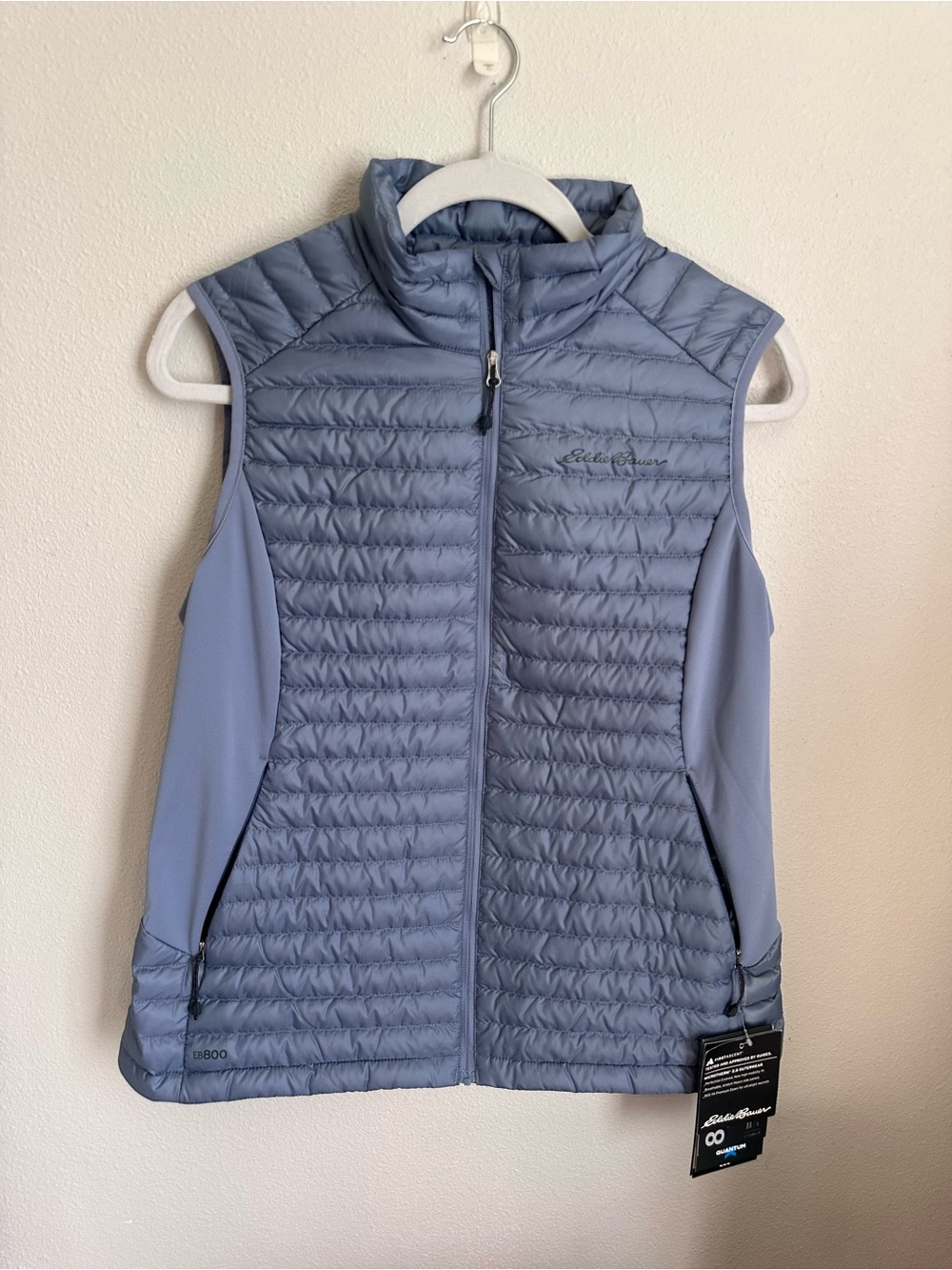 Eddie Bauer Light Slate Quilted Packable Vest